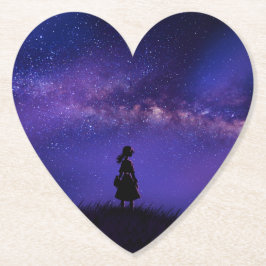 Ensam och Starry Night Underlägg Papper