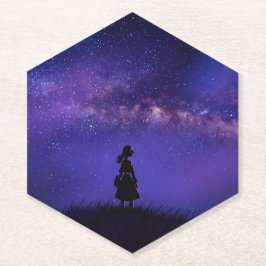 Ensam och Starry Night Underlägg Papper