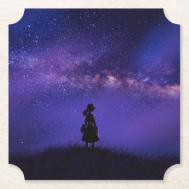 Ensam och Starry Night Underlägg Papper