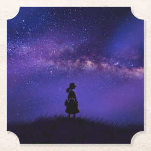 Ensam och Starry Night Underlägg Papper