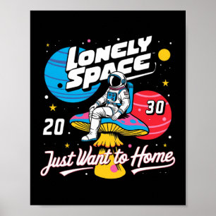 ensam rymdastronaut poster