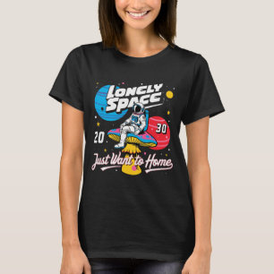 ensam rymdastronaut t shirt