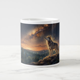 Ensam Varg Under Den Stjärnbeströdda Mjölkvägen Hi Jumbo Mugg
