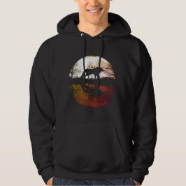 Ensam Varg Under Fullmånen Hoodie