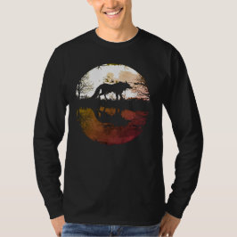 Ensam Varg Under Fullmånen T Shirt