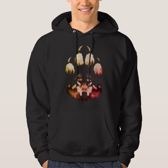 Ensam Varg. Vild Själ Hoodie (Framsida)