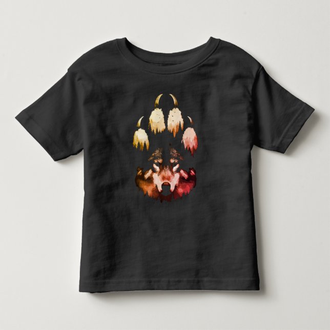 Ensam Varg. Vild Själ T Shirt (Framsida)