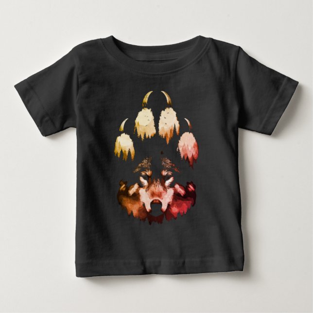 Ensam Varg. Vild Själ T Shirt (Framsida)
