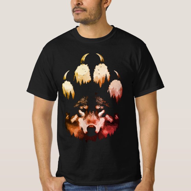 Ensam Varg. Vild Själ T Shirt (Framsida)