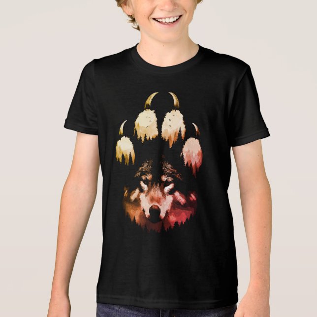 Ensam Varg. Vild Själ T Shirt (Framsida)