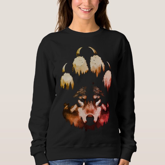 Ensam Varg. Vild Själ T Shirt (Framsida)
