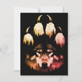 Ensam Varg. Vild Soul Vykort