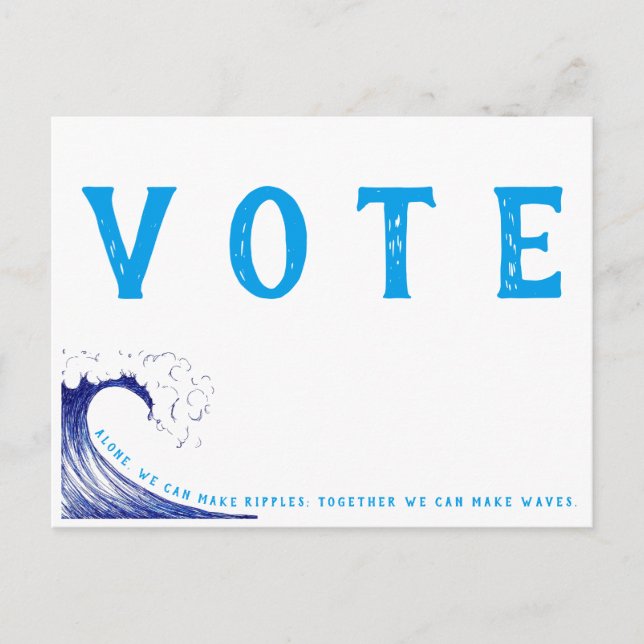 Ensam vi gör krämer. Tillsammans gör vi vinkarare! Vykort (Framsida)