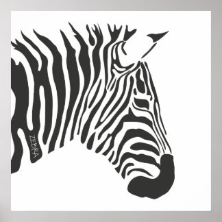 Ensam zebra poster