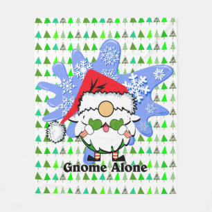 Ensamen Jul Gnome Cute Movie Parody Julafton Träd Fleecefilt