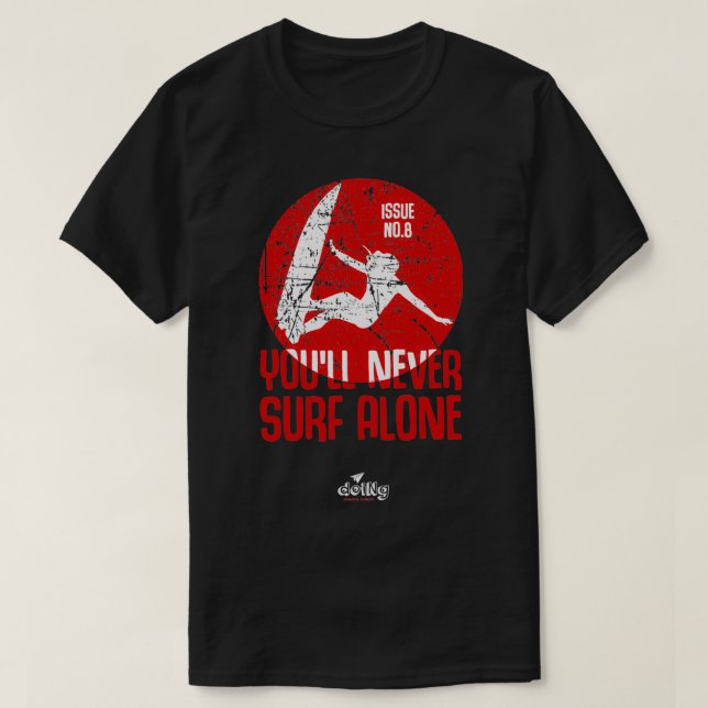ensamen surfa aldrig t shirt (Design framsida)