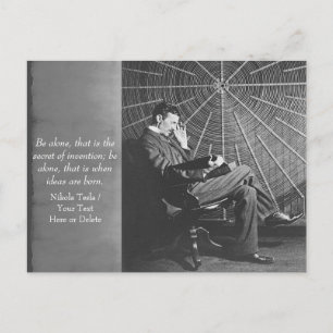 Ensamen Text/Färg Inventor Nikola Vykort