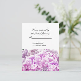 Ensamfärgad rosa blomsterbukett svarskort OSA kort