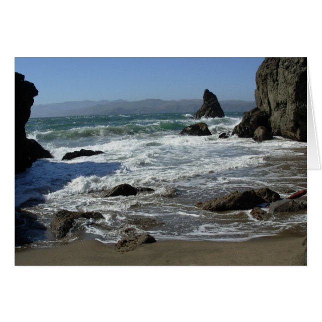 ensamhet på stranden hälsningskort (Framsidan Horizontal)