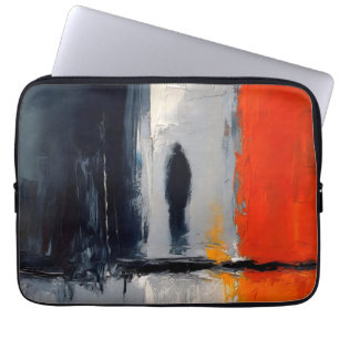 Ensamma – Abstrakt figur i urban tystnad Laptop Fodral