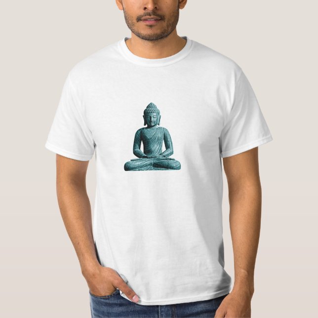 Ensamma Buddha - värdera T-tröja T-shirt (Framsida)
