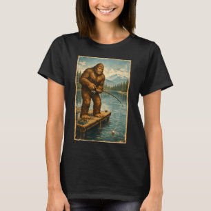Ensamma fiskaren vid bergssjön t shirt