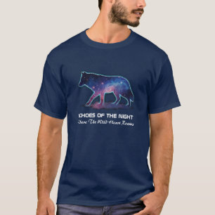 Ensamma Galaxy Varg Siluett (Nattens ekon) T Shirt