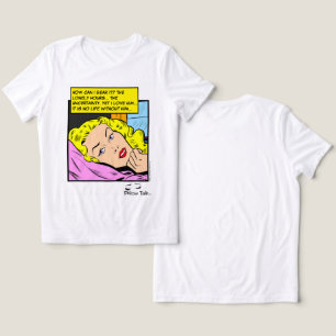 Ensamma Hjärtans Retro Romantik Serieblad T Shirt