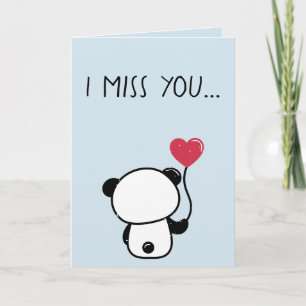 Ensamma Panda Björn Saknar Dig Grattis Kort