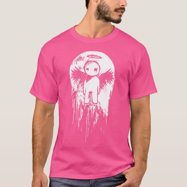 Ensamma sorgsna emo gotiska ängel  1 t shirt (Framsida)