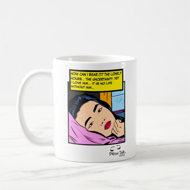 Ensamma timmars vintage romantik serie konst kaffemugg (Vänster)