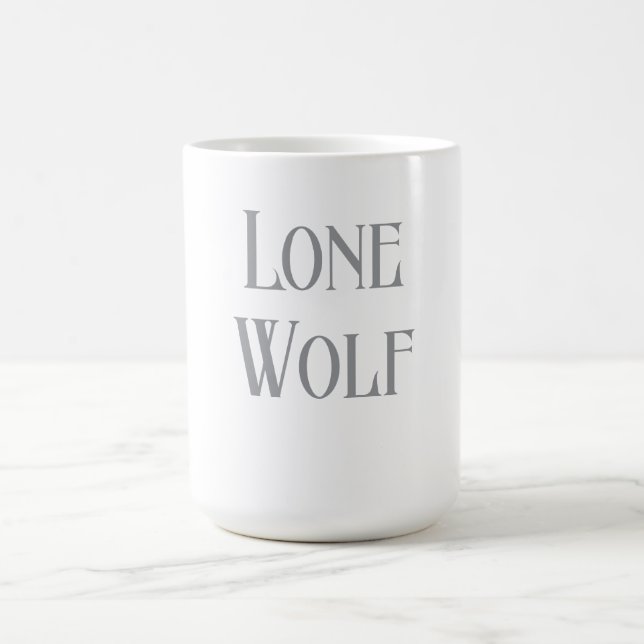 Ensamma varg manlig sigma modern minimalist kaffemugg (Center)