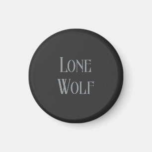 Ensamma varg manlig sigma modern minimalist magnet