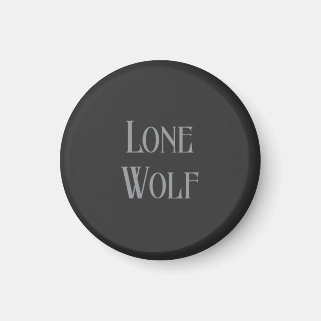 Ensamma varg manlig sigma modern minimalist magnet (Framsidan)