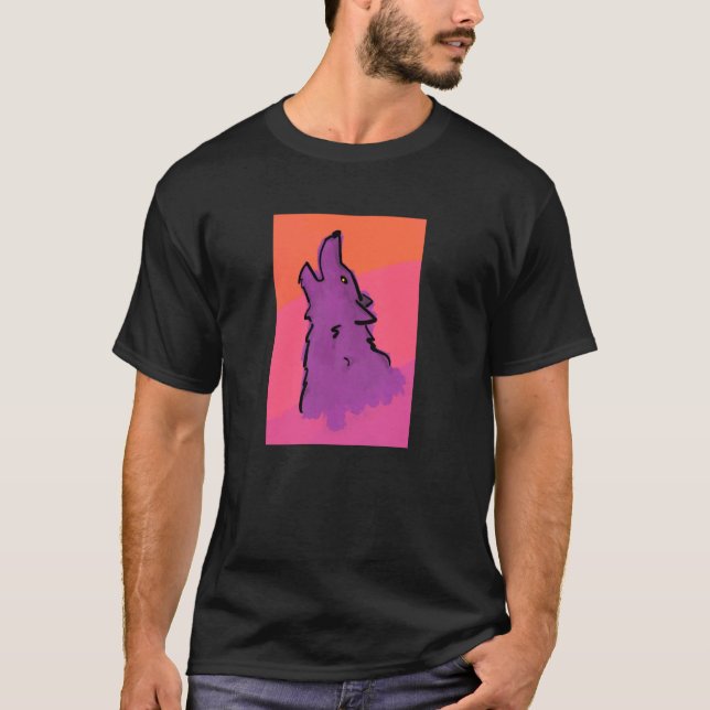 Ensamma vargtryck t shirt (Framsida)