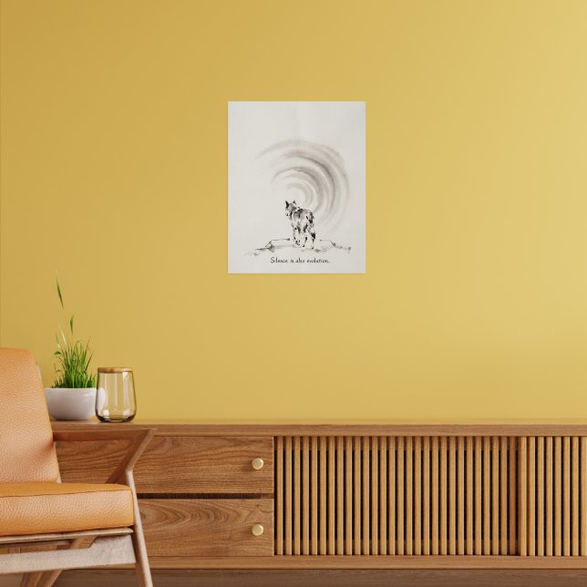 Ensamma vargväggkonsttryck poster (Vardagsrum 2)
