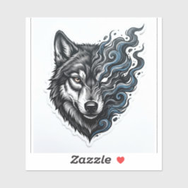 Ensamma Wolf Biker-dekal — Rök Motorcykel Klisterm Klistermärken