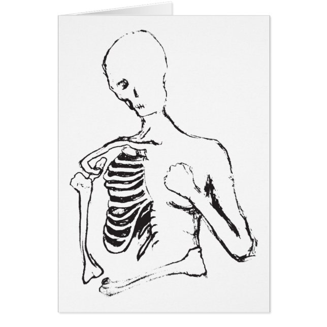 ensamt skelett OBS kort (Framsidan)