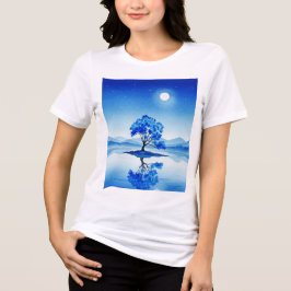 Ensamt träd på en liten ö t shirt
