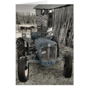 ensamtraktor hälsningskort