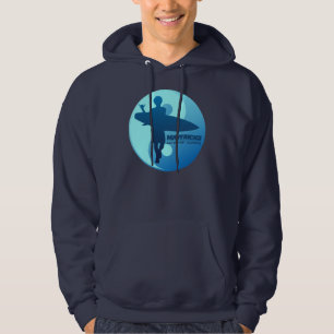 Ensamvargar - Half Moon Bay (blått) Sweatshirt Med Luva