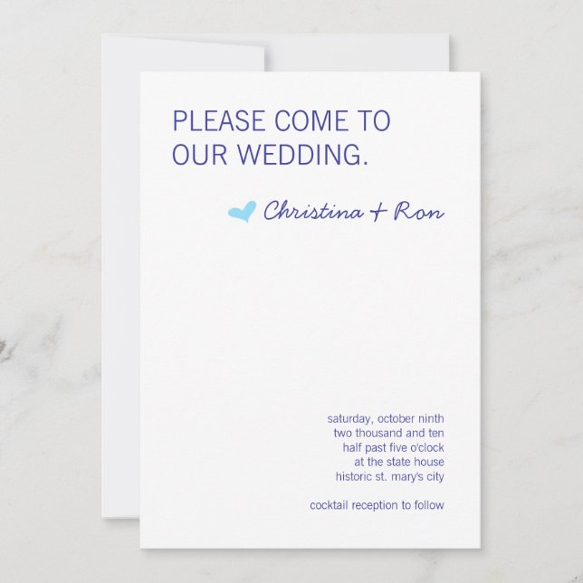 Ensamvargbröllopinbjudan Inbjudningar (Framsida)