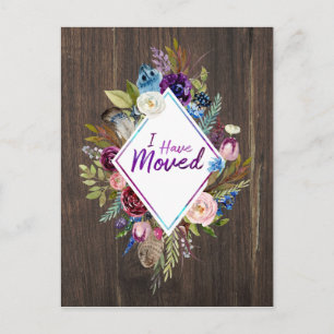 Ensamvargen har jag flyttat vykortet meddelande vykort