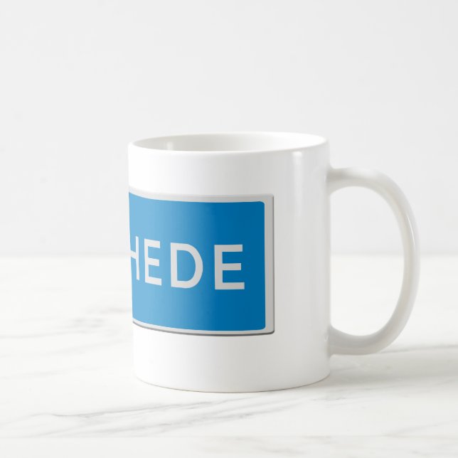Enschede road sign kaffemugg (Höger)