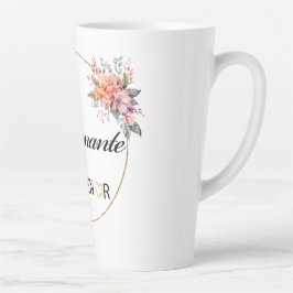 Enseignante Blommigt Watercolor Latte Mugg