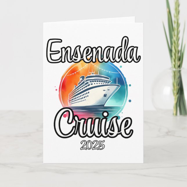 Ensenada Cruise 2025 Matching Family Vacation Men  Kort (Framsida)