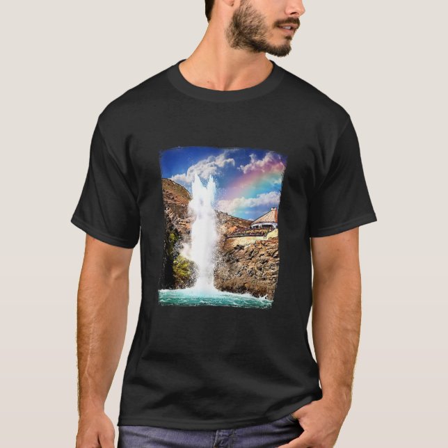 Ensenada Mexico La Bufadora Baja California T Shir Shirt (Framsida)