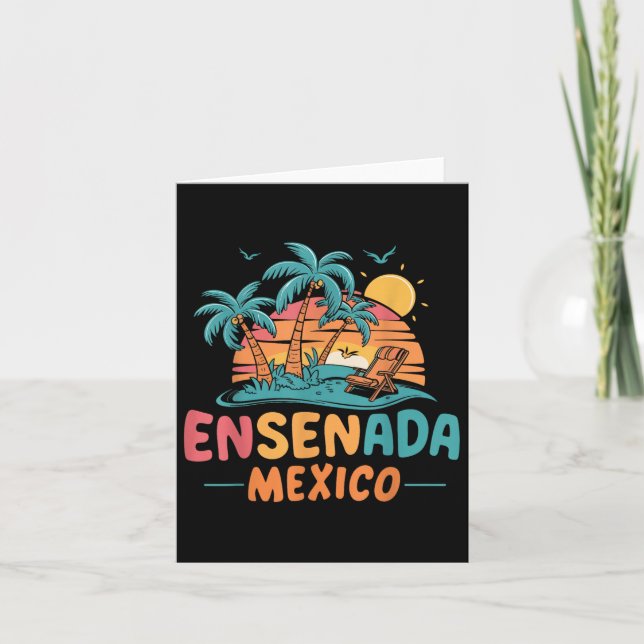 Ensenada Mexiko Tropical Sunset Beach Souvenir Vac Kort (Framsida)