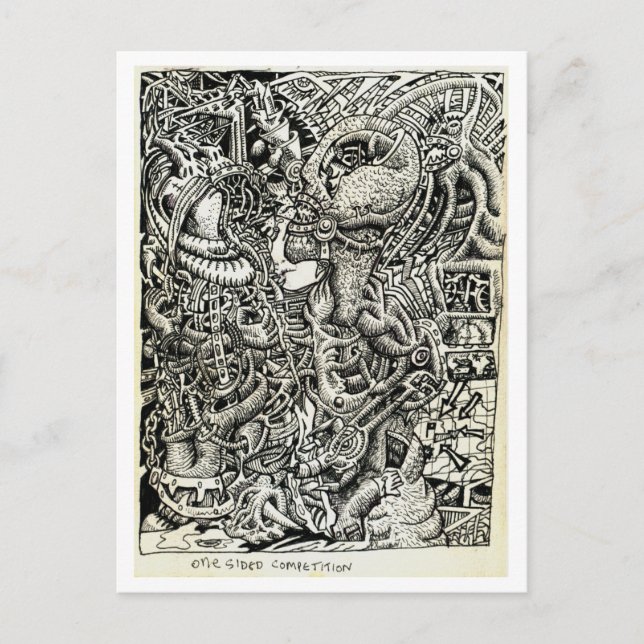 Ensidig konkurrens, av Brian Benson Vykort (Framsida)