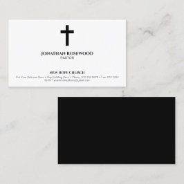 Ensidig minimalistisk kyrka | Pastor & Mission Visitkort